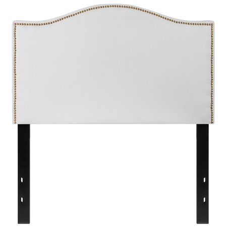 Flash Furniture Headboard, Twin Size, White Fabric HG-HB1707-T-W-GG